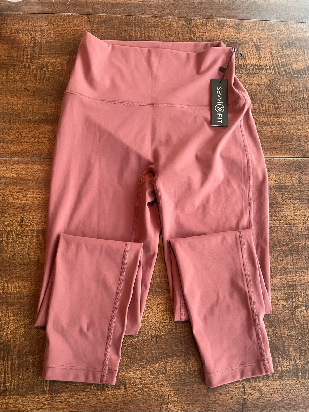 NWT Savvi Solas High Rise Leggings Dusty 
Rose Pink M Yoga Pilates Activewear